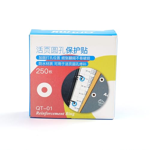 Lose Blattpapier Loch Verstärkung Etiketten selbstklebender Runde Aufkleber Loch Punch Protektor für Büroschule Haushaltsmittel weiß transparent PVC 6 mm Innendurchmesser 15 mm (Weiß) von Segrehy