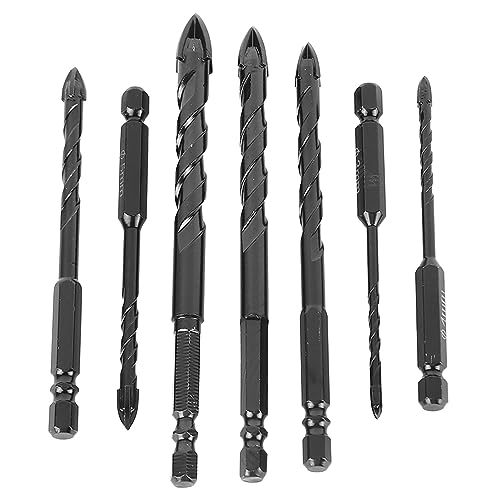 Mauerwerk Drill Bit Set Professionelle 7pcs Hex 4 Flöte Hochhärtelegierter Legierung Twist Cross Drill Bit für Betonzement und Ziegelarbeit mit Aufbewahrungsbox von Segrehy