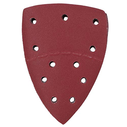 Maus -Schleifpapier Palmenschleifer Schleifblätter 60pcs Hochwertiges Schleifpapier für Holz Metall Plastik Gummi -Leder Stein Glas 140 x 140 x 100 mm 11 Löcher Aluminiumoxid (240 Grit) von Segrehy