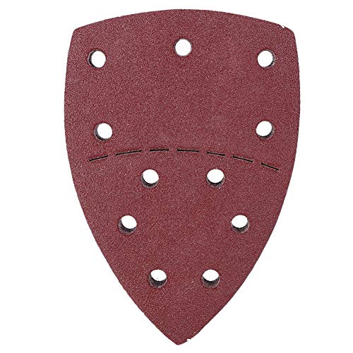 Maus -Schleifpapier Palmenschleifer Schleifblätter 60pcs Hochwertiges Schleifpapier für Holz Metall Plastik Gummi -Leder Stein Glas 140 x 140 x 100 mm 11 Löcher Aluminiumoxid (80 mesh) von Segrehy