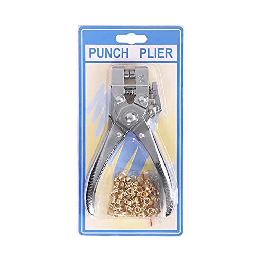 Ölteland -Loch -Loch -Panzerziele Multi -Funktion Manual Punch Press Tool mit 100 -teiligen Metall Ösen für Lederkleidung Gürtel DIY Projekte Stahl 5mm Lochdurchmesser von Segrehy