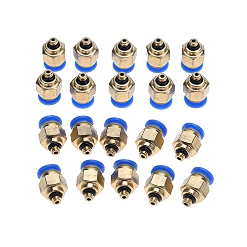 Pneumatische Schnellbeschläge Hochwertiges Metall -Gerade in den Stecker Schnellanschluss für 6 -mm -Luftrohre und pneumatische Werkzeuge 20pcs Set M5 1/8 1/4 3/8 1/2 Faden (PC6-M5 20pc) von Segrehy