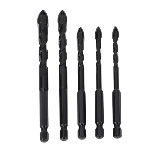 Professionelle Mauerwerksbohrgeräte Set 5pcs Carbid Spipps Betonbohrer mit Hex -Schaft für Fliesenglas Keramikholz Marmor und Ziegelbohrungen (Typ 2 (6 mm 6 mm 8 mm 10 mm 12 mm)) von Segrehy