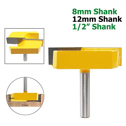 Reinigung des Bodenrouters Bits Carbid Router Bit Oberflächen Planung Router Bit mit 1/2 Zoll Schaftschneiddurchmesser für Holztür Installationsschublade Sperrholz Plastik von Segrehy