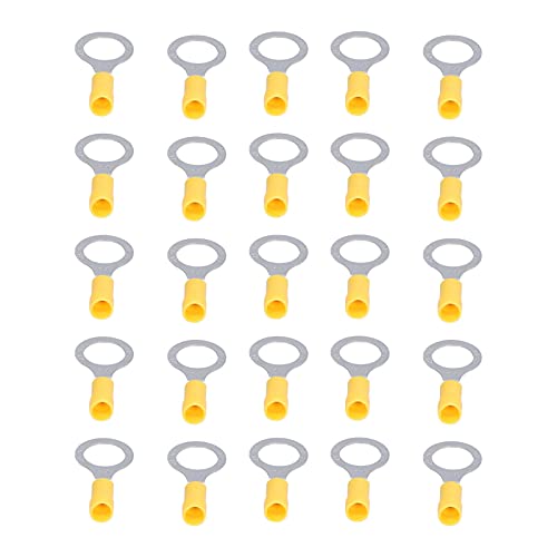 Ringanschluss elektrische Drahtstecker 25 pcs Eisen Nylon-Crimp-Klemmen für die industrielle Automatisierung der elektrischen Geräte AWG 12-10 13mm Bolzenloch von Segrehy