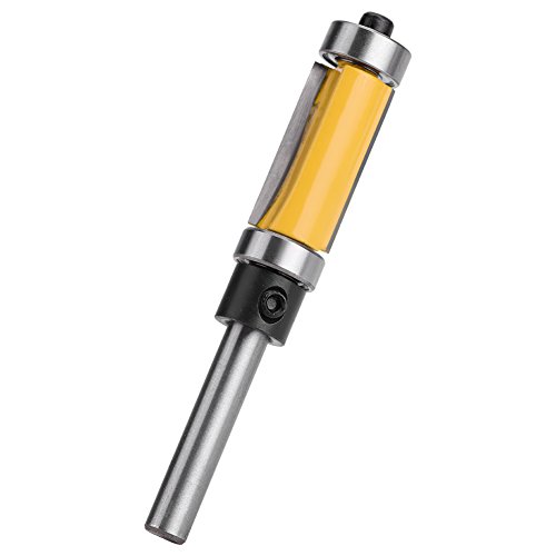 Router Bit obere Bodenlager Flush Trimm Holzbearbeitungswerkzeug für große Lagerverkleidung Legierung gelbe 1/4 Zoll Schaft von Segrehy