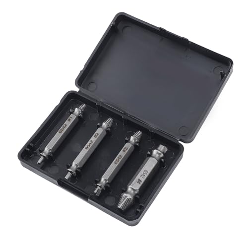 Schraubenextraktor Doppelkopf Hochgeschwindigkeit Stahl gebrochenes Schraubenentferner für Maschinenausrüstung Wartung 4pcs mit Lagerbox eingestellt von Segrehy