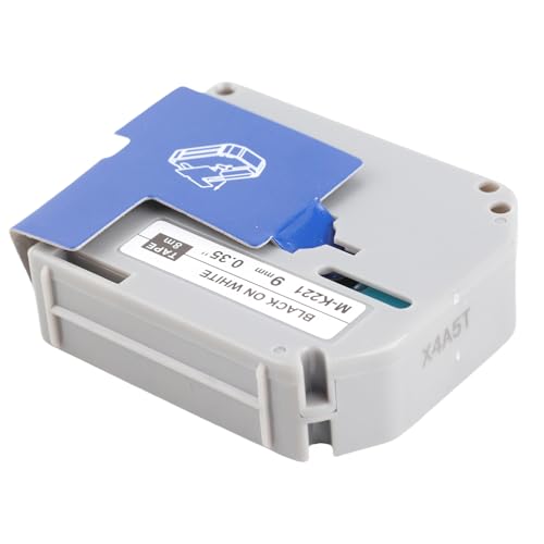 Schwarz auf weißem Etikett Klebeband Hochwertige fett fett klare Druckkleber -Backing Easy Peel für Bruder PT65 PT70 PT80 Label Drucker 12mm Breite 8m Länge Innenräume Home von Segrehy