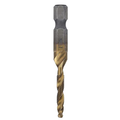TAP -Bohrer Bits Hex Shank Titan beschichtete Metrikschraubenkombination Klopfen für Holzkunststoff -Aluminium -Zinnlegierung Mg Legierungsdicke weniger als 5 mm (M4) von Segrehy