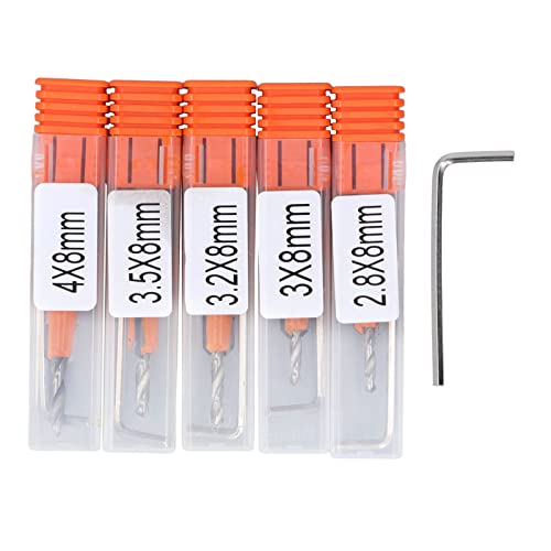 Tapered Countersink Bohrbohrbit Set Premium Wolfram -Stahllegierung rostbeständig für Holz Aluminiumlegierschrauben Counterunk Head Schrauben 5 Stücke mit Sechskantschlüssel und von Segrehy