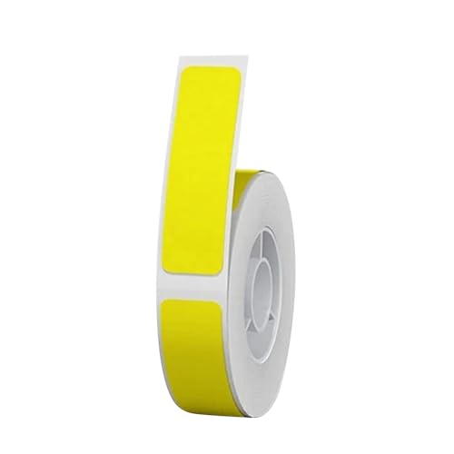 Thermal-Etikettpapier für Etikettendrucker Barcode Preisgröße Name Leerzeichen wasserdichte, tränenfeste 12 * 40 mm-160 Blätter)/Rollen für den Hausorganisator Supermarkt Store (Gelb) von Segrehy