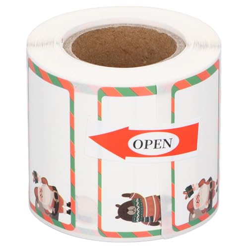 Thermische Papierrollen tinktfreie selbstklebende Druckpapier 310 Blätter 40 x 20 mm 4 Muster langlebig wasserfeste ölbeständige Kratzerkratzer für Kleidungsbezeichnungen (Weihnachtsstil) von Segrehy