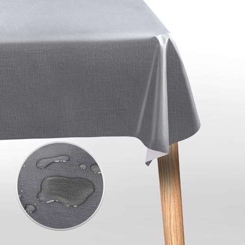Segus Tischdecke Grau, Gartentischdecke Rechteckig 140X200, PVC Camping Tischdecke, Tischdecke Wohnzimmertisch, Tisch Decke Kunststoff für Party, Geburtstag, Hochzeit Segus Tischdecke Grau, Gartentischdecke Rechteckig 140X200, PVC Camping Tischdecke, Tischdecke Wohnzimmertisch, Tisch Decke Kunststoff für Party, Geburtstag, Hochzeit von Segus