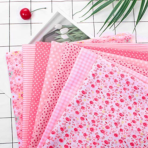 Baumwollstoff, 50 x 50 cm, gemischte Quadrate, vorgeschnittene Bettwäsche, Suite-Quarter-Bündel, gelbes Blumenmuster, Fat Quarter, Quilt-Stoffbündel zum Basteln, Heimdekoration, Nähen, 7 Stück (Rosa) Baumwollstoff, 50 x 50 cm, gemischte Quadrate, vorgeschnittene Bettwäsche, Suite-Quarter-Bündel, gelbes Blumenmuster, Fat Quarter, Quilt-Stoffbündel zum Basteln, Heimdekoration, Nähen, 7 Stück (Rosa) von Segutage