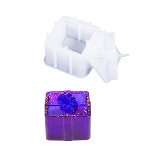 Mehrzweck-Silikonbox, groß, Schmuck-Aufbewahrungsbehälter mit Deckel, Epoxidharz, Glasform von Sehuby