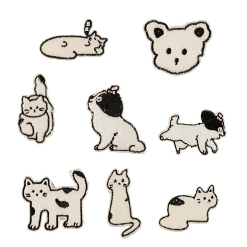 Sehuby Aufnäher zum Aufbügeln, Motiv: Cartoon-Katzen, 8 Stück Sehuby Aufnäher zum Aufbügeln, Motiv: Cartoon-Katzen, 8 Stück von Sehuby