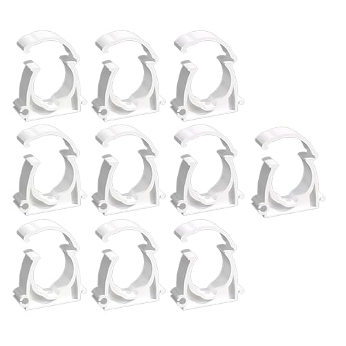 Sehuby Befestigungsclip, Rohrschellen, Rohrhalter, runde Aufhänger, Wasserrohrhalter, Klemmen, Rohrschellen, Sockelaufhänger, 10 Stück Sehuby Befestigungsclip, Rohrschellen, Rohrhalter, runde Aufhänger, Wasserrohrhalter, Klemmen, Rohrschellen, Sockelaufhänger, 10 Stück von Sehuby