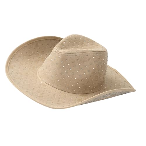 Sehuby Cowboyhut, mit Schmucksteinen besetzter Partyhut für Junggesellinnenabschied, vielseitig für Clubs, Bühnenshows von Sehuby