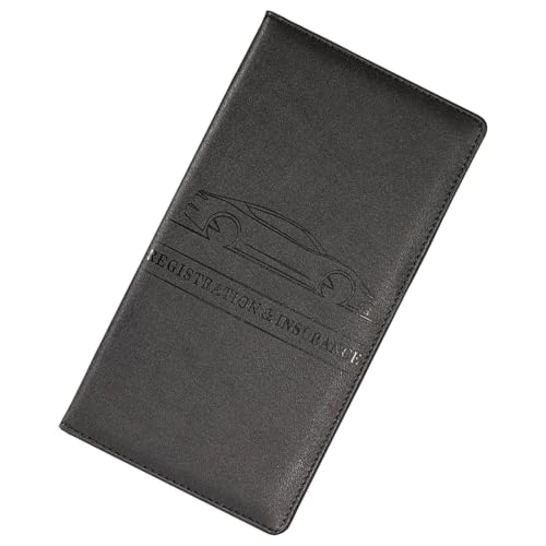 Sehuby Kfz-Halterung für Zulassungs- und Versicherungskarten mit Magnetverschluss, Handschuhfach, Auto-Organizer für Dokumente, Karten, Führerschein von Sehuby
