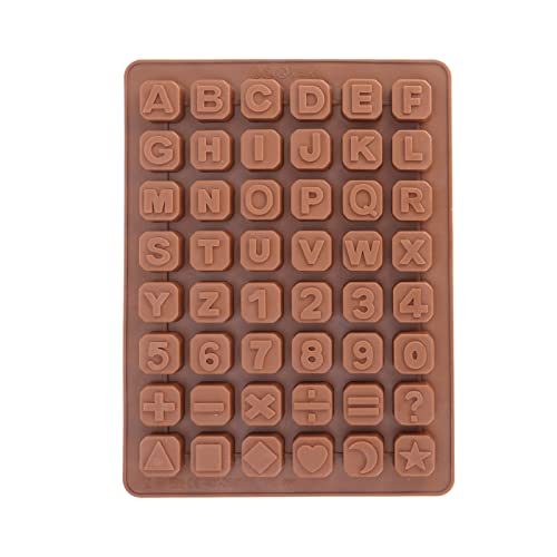 Seifenprofis 48 Buchstaben A-Z Zahlen Sonderzeichen Würfel 24 * 18 * 1,5cm - Silikonform Seifenform Schokoladenform von Seifenprofis