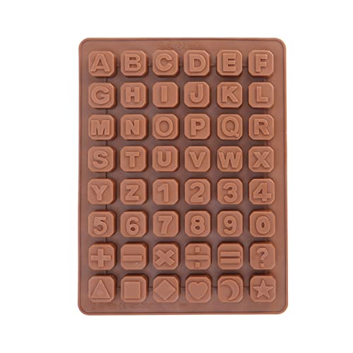 Seifenprofis 48 Buchstaben A-Z Zahlen Sonderzeichen Würfel- Silikonform, befüllbar mit Kreativ-Beton, Schmuck-Beton, Raysin-Gießpulver, Seife, Wachs 24 * 18 * 1,5cm von Seifenprofis