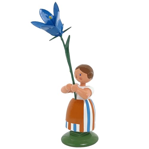 Jan Legler | Wiesenblumenmädchen Blumenkinder | Handwerkskunst aus dem Erzgebirge | Holzfigur Frühlingsdeko | 12 cm | mit Blauer Glockenblume Jan Legler | Wiesenblumenmädchen Blumenkinder | Handwerkskunst aus dem Erzgebirge | Holzfigur Frühlingsdeko | 12 cm | mit Blauer Glockenblume von Seiffener Volkskunst