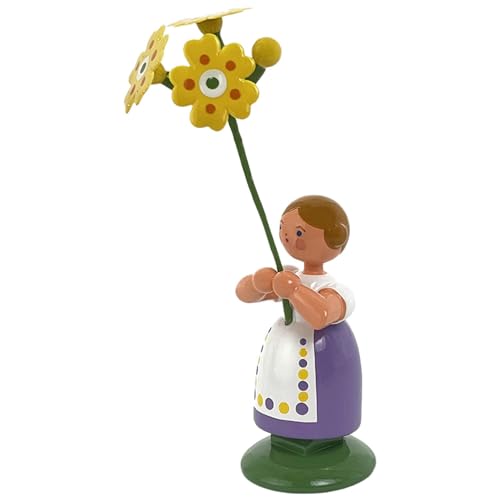 Jan Legler | Wiesenblumenmädchen Blumenkinder | Handwerkskunst aus dem Erzgebirge | Holzfigur Frühlingsdeko | 12 cm | mit Himmelschlüssel Jan Legler | Wiesenblumenmädchen Blumenkinder | Handwerkskunst aus dem Erzgebirge | Holzfigur Frühlingsdeko | 12 cm | mit Himmelschlüssel von Seiffener Volkskunst