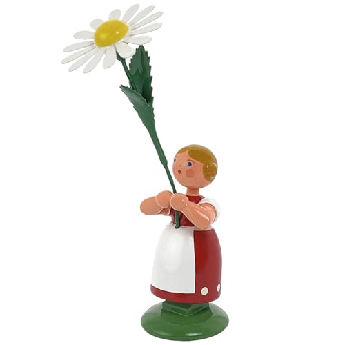 Jan Legler | Wiesenblumenmädchen Blumenkinder | Handwerkskunst aus dem Erzgebirge | Holzfigur Frühlingsdeko | 12 cm | mit Margerite Jan Legler | Wiesenblumenmädchen Blumenkinder | Handwerkskunst aus dem Erzgebirge | Holzfigur Frühlingsdeko | 12 cm | mit Margerite von Seiffener Volkskunst