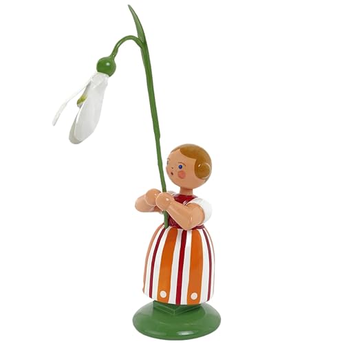 Jan Legler | Wiesenblumenmädchen Blumenkinder | Handwerkskunst aus dem Erzgebirge | Holzfigur Frühlingsdeko | 12 cm | mit Schneeglöckchen Jan Legler | Wiesenblumenmädchen Blumenkinder | Handwerkskunst aus dem Erzgebirge | Holzfigur Frühlingsdeko | 12 cm | mit Schneeglöckchen von Seiffener Volkskunst