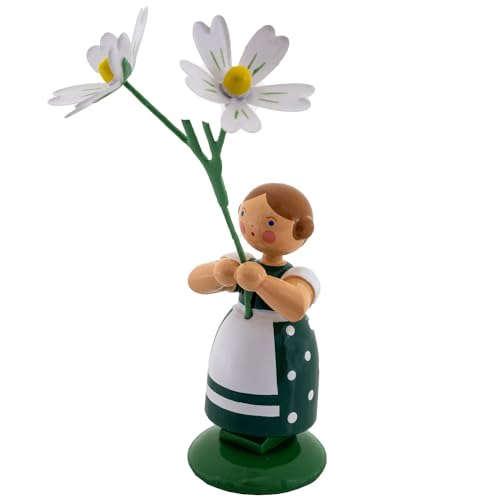 Jan Legler | Wiesenblumenmädchen Blumenkinder | Handwerkskunst aus dem Erzgebirge | Holzfigur Frühlingsdeko | 12 cm | mit Sternmiere Jan Legler | Wiesenblumenmädchen Blumenkinder | Handwerkskunst aus dem Erzgebirge | Holzfigur Frühlingsdeko | 12 cm | mit Sternmiere von Seiffener Volkskunst