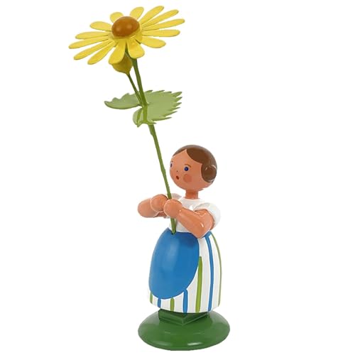 Jan Legler | Wiesenblumenmädchen Blumenkinder | Handwerkskunst aus dem Erzgebirge | Holzfigur Frühlingsdeko | 12 cm | mit gelber Margerite Jan Legler | Wiesenblumenmädchen Blumenkinder | Handwerkskunst aus dem Erzgebirge | Holzfigur Frühlingsdeko | 12 cm | mit gelber Margerite von Seiffener Volkskunst