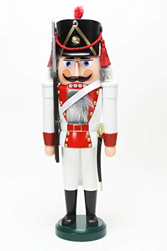 Seiffener Volkskunst Nussknacker Grenadier 39 cm Erzgebirgskunst Weihnachtsdeko Nussknacker Weihnachten Holzmann Holzfigur (rot) von Seiffener Volkskunst