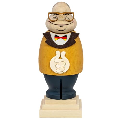 Seiffener Volkskunst | Räuchermännchen Räucherfigur Altkanzler Helmut | Handgefertigte Holzfiguren | Erzgebirge Sammelfiguren Politiker | 20521 | Höhe 17.5 cm | Helmut Seiffener Volkskunst | Räuchermännchen Räucherfigur Altkanzler Helmut | Handgefertigte Holzfiguren | Erzgebirge Sammelfiguren Politiker | 20521 | Höhe 17.5 cm | Helmut von Seiffener Volkskunst
