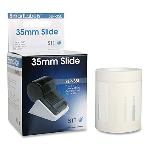 Seiko SLP-35L (11 mm x 38 mm) 35 mm Gleitetiketten (weiß) – Packung mit 300 Etiketten von Seiko
