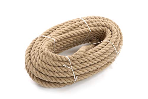 Juteseil tauwerk Jute Jutegedrehtes Seil Natürliche Segel Hersteller Dekorativ Langlebig 3-schäftig geschlagen braun, 20mm, 20M Juteseil tauwerk Jute Jutegedrehtes Seil Natürliche Segel Hersteller Dekorativ Langlebig 3-schäftig geschlagen braun, 20mm, 20M von Seil-tech