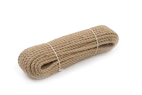 Juteseil tauwerk Jute Jutegedrehtes Seil Natürliche Segel Hersteller Dekorativ Langlebig 3-schäftig geschlagen braun, 6mm, 50m von Seil-tech