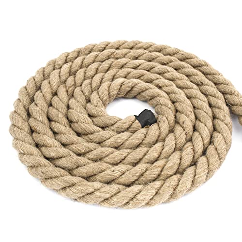 Seiletech.de JUTESEIL | 50m | 8mm Stark | Naturfasern Absperrseil Jute Tauwerk gedreht Tau Seil Tauziehen DIY Dekoration Deko Seil von Seiletech.de