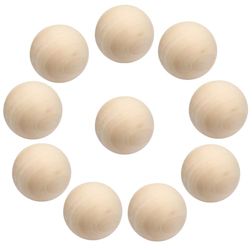 Seimneire Naturholzkugeln, unlackierte Holzkugeln, kleine runde Kugeln, dekorative Kugeln, Bastelkugel für DIY-Malerei, 10 Stück von Seimneire