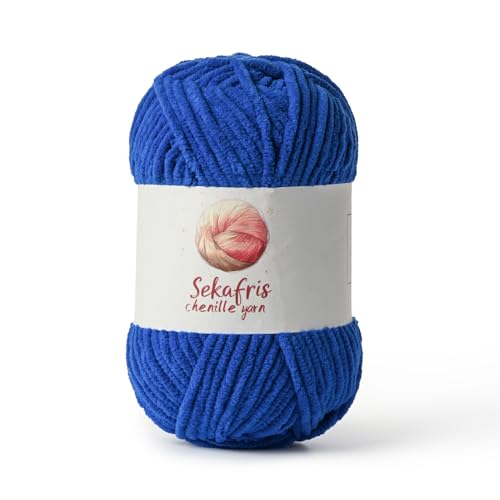 Dickes Chenille-Garn zum Häkeln, sperrige Samtgarne zum Häkeln, Babygarn zum Häkeln, weiche Decke, 130 m/100 g, flauschiges Amigurumi-Häkelgarn Dickes Chenille-Garn zum Häkeln, sperrige Samtgarne zum Häkeln, Babygarn zum Häkeln, weiche Decke, 130 m/100 g, flauschiges Amigurumi-Häkelgarn von Sekafris