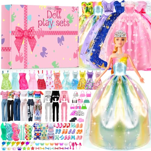 81 Teiliges Puppenkleidungs- und Zubehörset, Sekepingo Kleidung für Puppen enthält Abendkleider Badenanzüge Minikleider Pyjama Sportschuhe 81 Teiliges Puppenkleidungs- und Zubehörset, Sekepingo Kleidung für Puppen enthält Abendkleider Badenanzüge Minikleider Pyjama Sportschuhe von Sekepingo