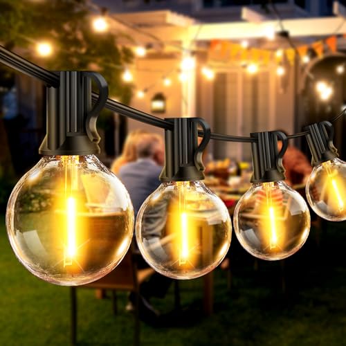 LED Lichterkette Außen Strom 20m - Outdoor Lichterketten 65FT mit Aussen Wetterfest 30+2 G40 Glühbirne Warmweiß Aussenlichterkette für Balkon Garten Pavillon Terrasse Vorzelt Hochzeit Party von Seklin