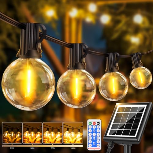 Seklin Solar Lichterkette Außen mit Fernbedienung - 30M/100FT Dimmbar G40 Lichterkette Glühbirnen Aussen IP65 Wasserdicht 8 Modi Solarlichterkette für Garten, Balkon, Terrasse, Hochzeit & Party Seklin Solar Lichterkette Außen mit Fernbedienung - 30M/100FT Dimmbar G40 Lichterkette Glühbirnen Aussen IP65 Wasserdicht 8 Modi Solarlichterkette für Garten, Balkon, Terrasse, Hochzeit & Party von Seklin