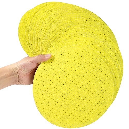 Selead Schleifpapier 225mm Klett Dauerhafte Schleifpads 25 Stück Korn 150 Schleifscheiben Perforiert Schleifblätter Round f. Trockenbauschleifer Schleifgiraffe Deckenschleifer von Selead