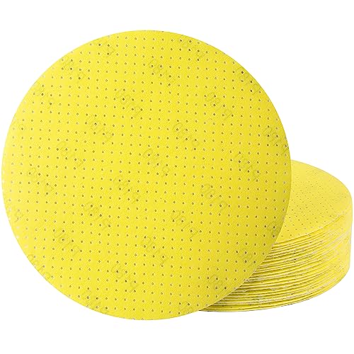 Selead Schleifpapier 225mm Klett Dauerhafte Schleifpads 25 Stück Korn 180 Schleifscheiben Perforiert Schleifblätter Round f. Trockenbauschleifer Schleifgiraffe Deckenschleifer von Selead