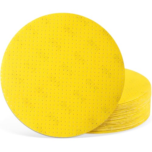Selead Schleifpapier 225mm Klett Dauerhafte Schleifpads 25 Stück Korn 180 Schleifscheiben Perforiert Schleifblätter Round f. Trockenbauschleifer Schleifgiraffe Deckenschleifer von Selead
