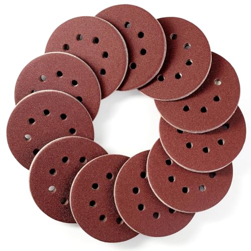 Selead 110 Stück Schleifpapier 125mm Klett Profi 8-Loch Schleifscheiben Körnungen P120 Schleifpapier Rund für Exzenterschleifer Selead 110 Stück Schleifpapier 125mm Klett Profi 8-Loch Schleifscheiben Körnungen P120 Schleifpapier Rund für Exzenterschleifer von Selead