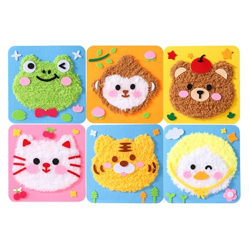 6 Stücke DIY Nähset Kinder Select Zone Filz Nähen Set Cartoon Tiere Nähspass für Kinder aus Wolle Bastelset Mädchen und Jungen ab 6 Jahre 6 Stücke DIY Nähset Kinder Select Zone Filz Nähen Set Cartoon Tiere Nähspass für Kinder aus Wolle Bastelset Mädchen und Jungen ab 6 Jahre von Select Zone