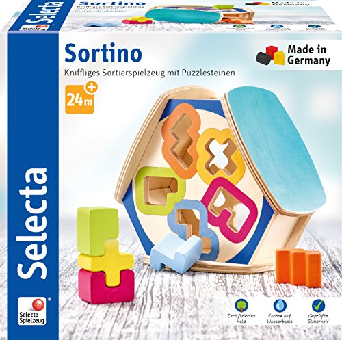 Selecta 62066 Sortino, Sortierbox aus Holz, Mehrfarbig von Selecta