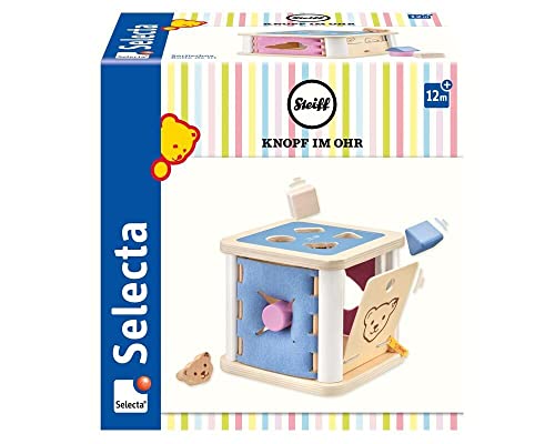 Selecta 64308, Steiff Sortierbox aus Holz, 15 cm, Bunt, S von Selecta