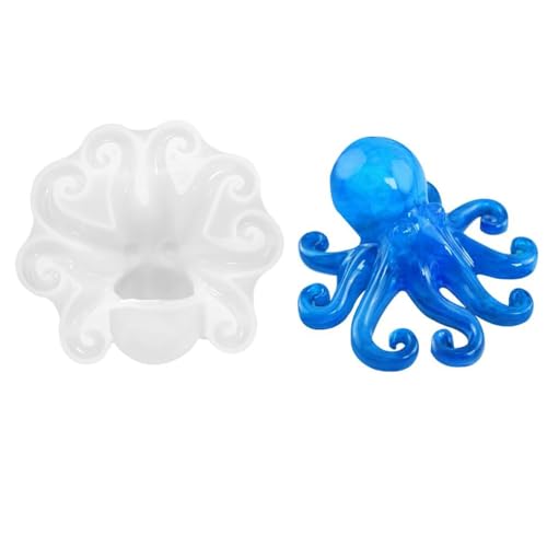Selecto Bake Oktopus Fisch Meer Harz Formen, 3D Tiere Epoxidharz Formen DIY Silikonharz Gießformen für Home Decor Desktop Ornament von Selecto Bake